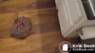 Cute Brunette girl PUSHED OUT A MASSIVE LOG