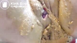 mature latina red panty pooping - OC