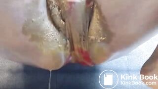 mature latina red panty pooping - OC