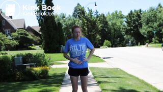 Girl has diarrhea outside