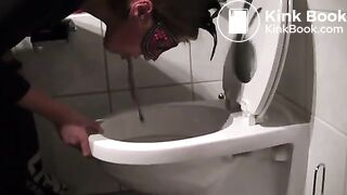 Masked Woman Throws up shit