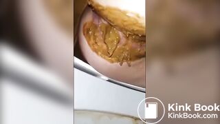 Messy toilet event selfie