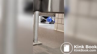 Woman takes a gassy shit