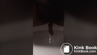 Pooping between legs