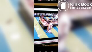 Girl poops herself in a store