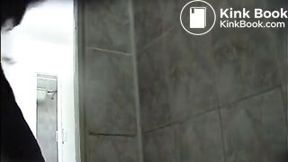 Woman in a coat spied taking an explosive shit