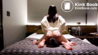 Pretty big ass japanese face sitting fart