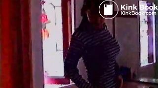 (Vintage) Girl drops big load in toilet