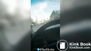 Crazy girl pissing and shitting on windshield of car