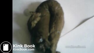 Sexy skinny blonde poops