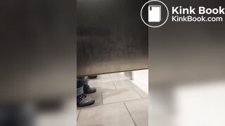 Woman has diarrhea in the mall