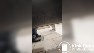 Woman has diarrhea in the mall
