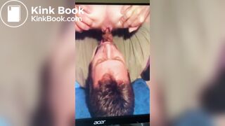 Guy tongues nice load from tiny ass