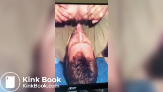 Guy tongues nice load from tiny ass