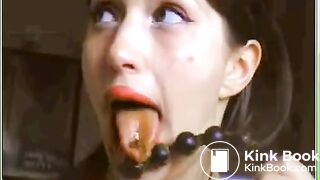 College teen eating her own shit - video 3