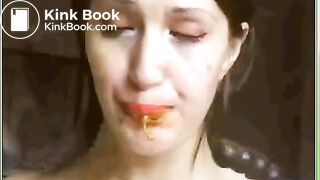 College teen eating her own shit - video 3