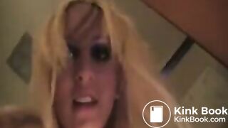 Girl makes a bathroom clip