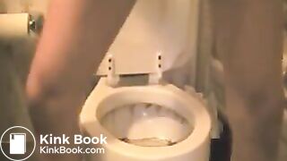 Girl makes a bathroom clip