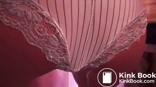 Shitting in white lace panties - video 2