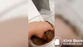 White bbw scat smear - video 2