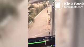 Woman desperate poop cctv