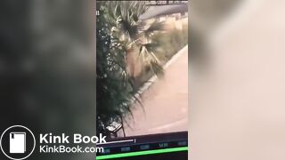 Woman desperate poop cctv