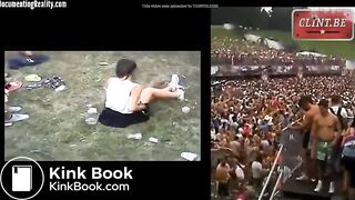 Festival girl shit herself while sitting down.