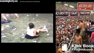 Festival girl shit herself while sitting down.