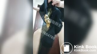 Chinese girl pantyhose poop