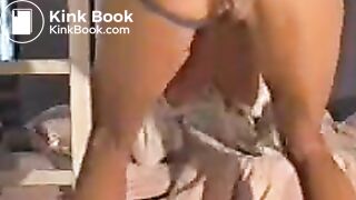Girl shitting in bucket