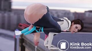 futanari jill valentine shitting from the roof (loop)