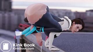 futanari jill valentine shitting from the roof (loop)