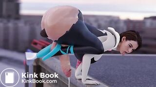 futanari jill valentine shitting from the roof (loop)