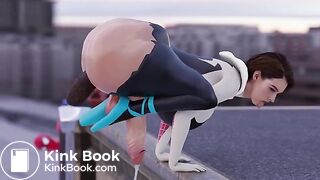 futanari jill valentine shitting from the roof (loop)