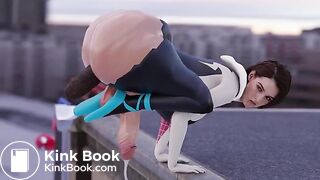 futanari jill valentine shitting from the roof (loop)