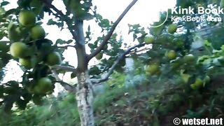 Girl Poops Panties In Her Garden