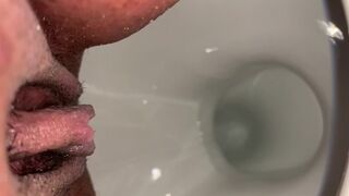 Sloppy shit in toilet