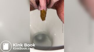 Sloppy shit in toilet