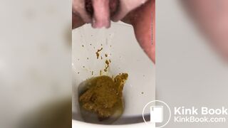 Sloppy shit in toilet