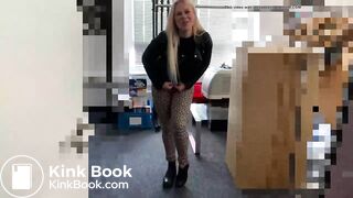 Sophie pooping in office