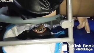 Chinese Scat - Mistress uses toilet slave, ... him