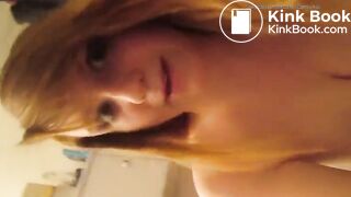 Self filming her poop at home