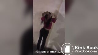 Latinas fighting and one shits herself