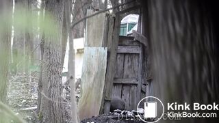 Hot young girl caught pooping outdoors public