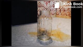Shitting in jar - video 2