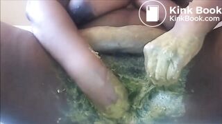 Ebony shits and fists