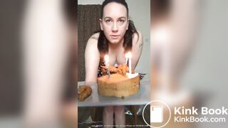 beautiful lady pooping on table part 2