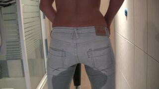 WETTING AND SHITTING HER JEANS