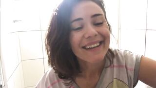 Talking and Pooping (morning poop)