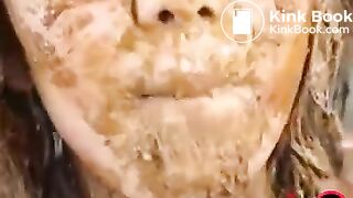 Asian girl got shitted on face and walked in public